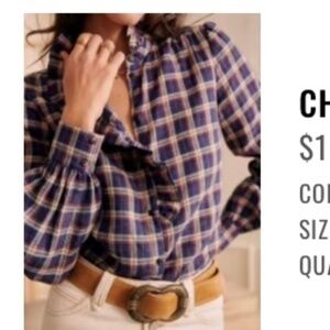 Sezane Chlo shirt size 46 (14 US)